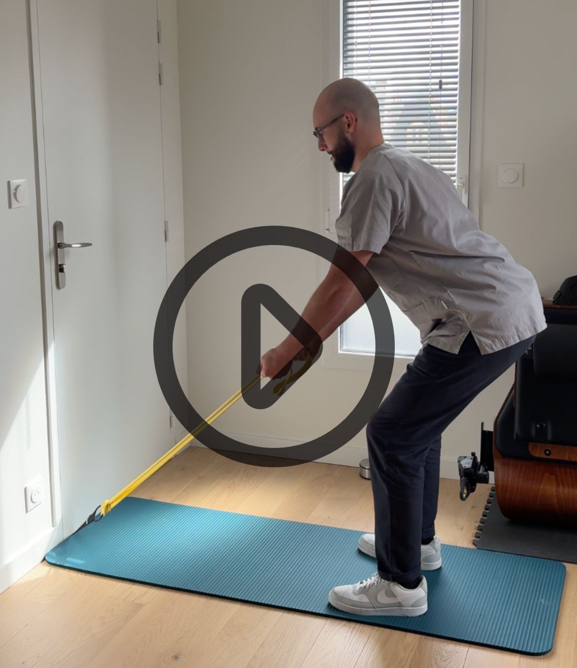 Vidéo d'exercices personnalisée remise au patient après la consultation